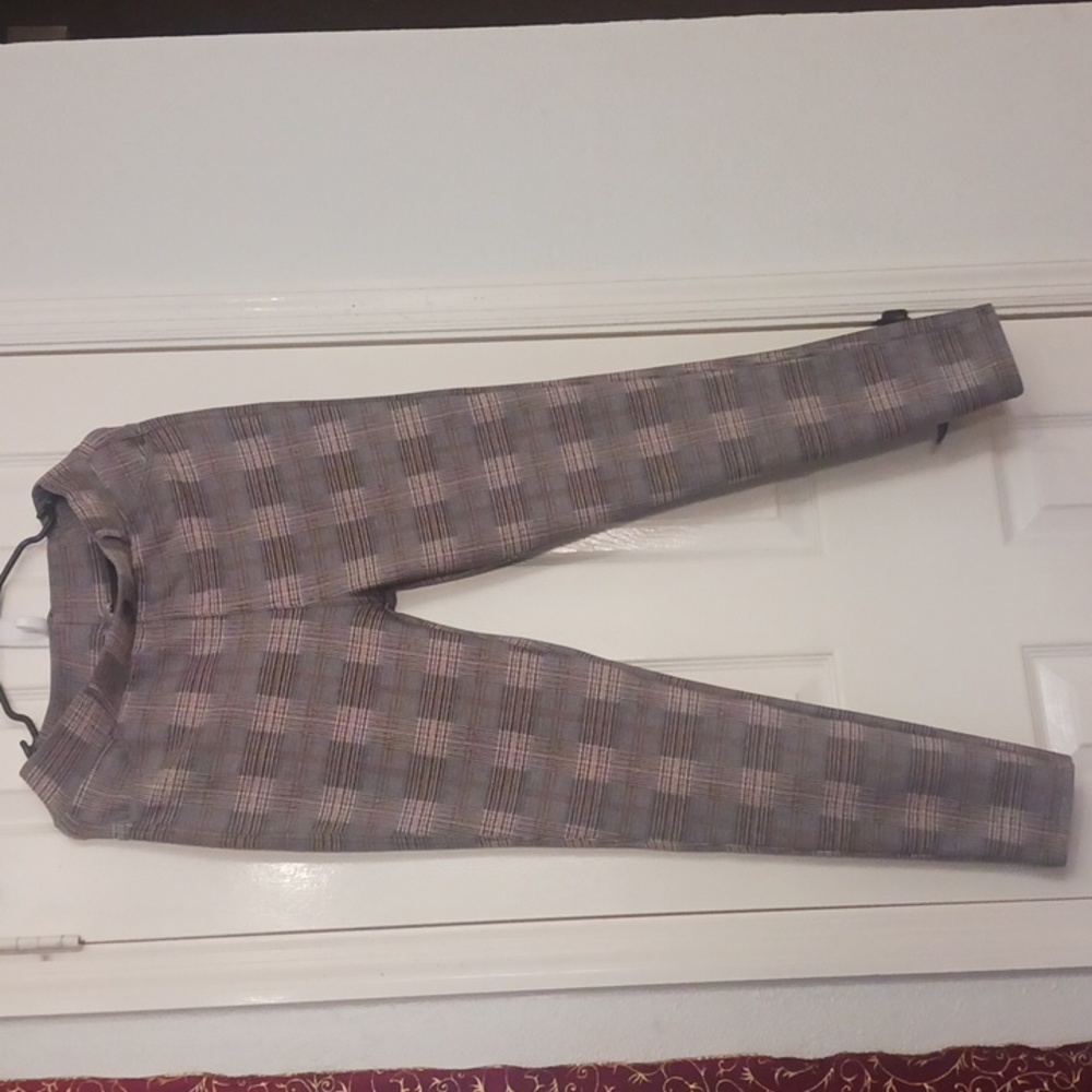 Polished & Poised Skinny Style Gray, Brown, & White Pants
